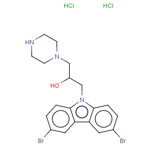 CAS No:335165-68-9 3,6-Dibromo-alpha-(1-piperazinylmethyl)-(9H)-carbazole-9-ethanoldihydrochloride