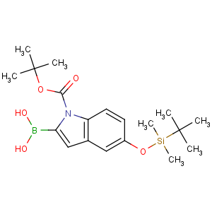 CAS No:335649-61-1 [5-[tert-butyl(dimethyl)silyl]oxy-1-[(2-methylpropan-2-yl)oxycarbonyl]<br />indol-2-yl]boronic acid
