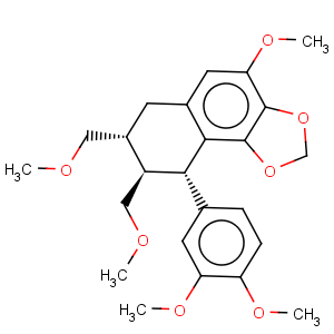 CAS No:33676-00-5 Naphtho[1,2-d]-1,3-dioxole,9-(3,4-dimethoxyphenyl)-6,7,8,9-tetrahydro-4-methoxy-7,8-bis(methoxymethyl)-,(7S,8S,9R)-