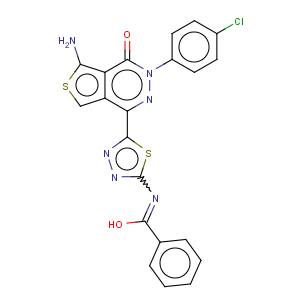 CAS No:337473-12-8 N-[5-[5-amino-3-(4-chlorophenyl)-4-oxo-thieno[3,4-d]pyridazin-1-yl]-1,3,4-thiadiazol-2-yl]benzamide