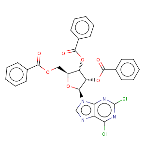 CAS No:339091-08-6 9H-Purine,2,6-dichloro-9-(2,3,5-tri-O-benzoyl-b-L-ribofuranosyl)-