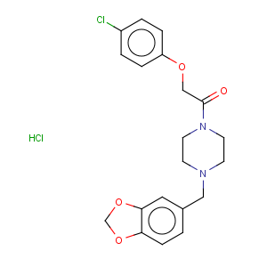 CAS No:34161-23-4 Ethanone,1-[4-(1,3-benzodioxol-5-ylmethyl)-1-piperazinyl]-2-(4-chlorophenoxy)-,hydrochloride (1:1)