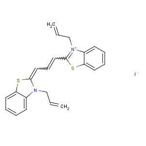 CAS No:34263-37-1 Benzothiazolium,3-(2-propen-1-yl)-2-[3-[3-(2-propen-1-yl)-2(3H)-benzothiazolylidene]-1-propen-1-yl]-,iodide (1:1)