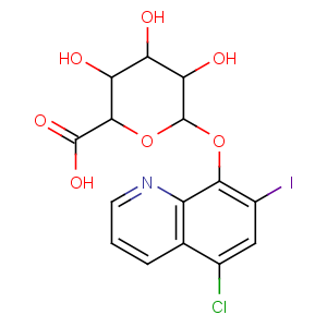 CAS No:34296-97-4 b-D-Glucopyranosiduronic acid,5-chloro-7-iodo-8-quinolinyl (9CI)