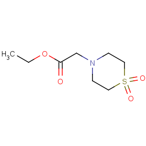 CAS No:343334-01-0 4-Thiomorpholineaceticacid, ethyl ester, 1,1-dioxide