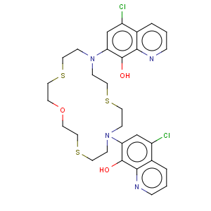 CAS No:343372-30-5 8-Quinolinol,7,7'-(1-oxa-4,10,16-trithia-7,13-diazacyclooctadecane-7,13-diyl)bis[5-chloro-(9CI)