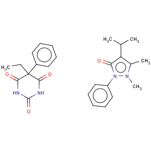 CAS No:34356-65-5 5-Ethyl-5-Phenylbarbituric Acid Compound With 1,2-Dihydro-4-Isopropyl-1,5-Dimethyl-2-Phenyl-3h-Pyrazol-3-One (1:1)