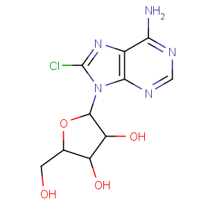 CAS No:34408-14-5 2-(6-amino-8-chloropurin-9-yl)-5-(hydroxymethyl)oxolane-3,4-diol