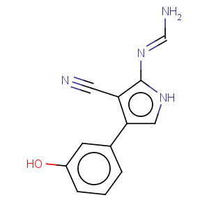 CAS No:344427-72-1 Methanimidamide,N'-[3-cyano-4-(3-hydroxyphenyl)-1H-pyrrol-2-yl]-, (1E)- (9CI)