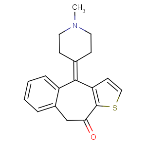 CAS No:34580-13-7 10-(1-methylpiperidin-4-ylidene)-5H-benzo[1,2]cyclohepta[3,<br />4-b]thiophen-4-one
