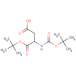 CAS No:34582-32-6 (3S)-4-[(2-methylpropan-2-yl)oxy]-3-[(2-methylpropan-2-yl)<br />oxycarbonylamino]-4-oxobutanoic acid