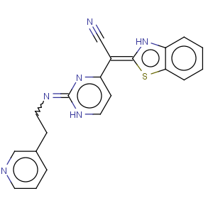 CAS No:345987-15-7 (2E)-1,3-benzothiazol-2(3H)-ylidene{2-[(2-pyridin-3-ylethyl)amino]pyrimidin-4-yl}ethanenitrile