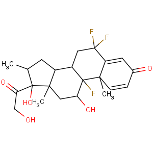 CAS No:35135-68-3 (8S,9R,10S,11S,13S,14S,16R,17R)-6,6,9-trifluoro-11,<br />17-dihydroxy-17-(2-hydroxyacetyl)-10,13,16-trimethyl-8,11,12,14,15,<br />16-hexahydro-7H-cyclopenta[a]phenanthren-3-one
