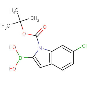 CAS No:352359-22-9 [6-chloro-1-[(2-methylpropan-2-yl)oxycarbonyl]indol-2-yl]boronic acid
