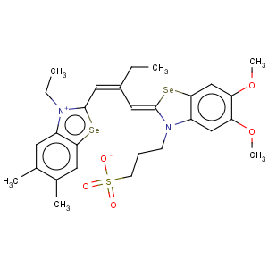 CAS No:35498-95-4 Benzoselenazolium,2-[2-[[5,6-dimethoxy-3-(3-sulfopropyl)-2(3H)-benzoselenazolylidene]methyl]-1-butenyl]-3-ethyl-5,6-dimethyl-,inner salt (9CI)