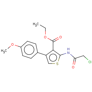 CAS No:356568-71-3 3-Thiophenecarboxylicacid, 2-[(2-chloroacetyl)amino]-4-(4-methoxyphenyl)-, ethyl ester