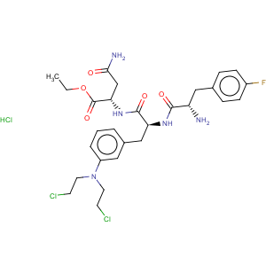 CAS No:35849-45-7 L-Asparagine,N2-[3-[bis(2-chloroethyl)amino]-N-(4-fluoro-L-phenylalanyl)-L-phenylalanyl]-,ethyl ester, monohydrochloride (9CI)