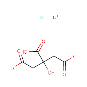 CAS No:3609-96-9 1,2,3-Propanetricarboxylicacid, 2-hydroxy-, potassium salt (1:2)