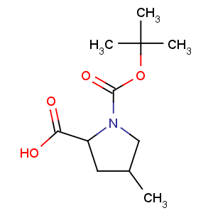 CAS No:364750-80-1 (2S,<br />4R)-4-methyl-1-[(2-methylpropan-2-yl)oxycarbonyl]pyrrolidine-2-<br />carboxylic acid