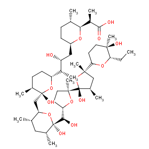 CAS No:36505-48-3 2H-Pyran-2-acetic acid,6-[(2R,3S)-3-[(2R,5S,6R)-6-[[(2R,3S,5R,6R)-6-[(R)-[(2S,2'R,3'R,5S,5'S)-5'-[(2R,5R,6S)-6-ethyltetrahydro-5-hydroxy-5-methyl-2H-pyran-2-yl]octahydro-2'-hydroxy-2,3',5'-trimethyl[2,2'-bifuran]-5-yl]hydroxymethyl]tetrahydro-6-hydroxy-3,5-dimethyl-2H-pyran-2-yl]methyl]tetrahydro-6-hydroxy-5-methyl-2H-pyran-2-yl]-2-hydroxybutyl]tetrahydro-a,3-dimethyl-, (aR,2S,3S,6R)-