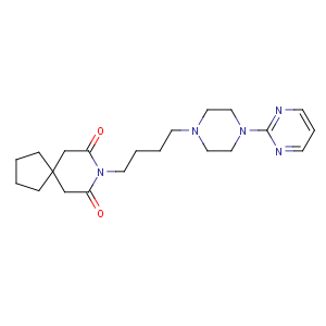 CAS No:36505-84-7 8-[4-(4-pyrimidin-2-ylpiperazin-1-yl)butyl]-8-azaspiro[4.5]decane-7,<br />9-dione