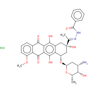 CAS No:36508-71-1 Benzoic acid,2-[1-[(2S,4S)-4-[(3-amino-2,3,6-trideoxy-a-L-lyxo-hexopyranosyl)oxy]-1,2,3,4,6,11-hexahydro-2,5,12-trihydroxy-7-methoxy-6,11-dioxo-2-naphthacenyl]ethylidene]hydrazide,hydrochloride (1:1)