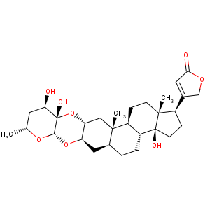 CAS No:36597-51-0 Card-20(22)-enolide,14-hydroxy-2,3-[[(2S,3S,4R,6R)-tetrahydro-3,4-dihydroxy-6-methyl-2H-pyran-3,2-diyl]bis(oxy)]-,(2a,3b,5a)- (9CI)