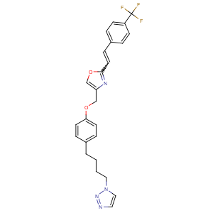 CAS No:366017-09-6 4-[[4-[4-(triazol-1-yl)butyl]phenoxy]methyl]-2-[(E)-2-[4-<br />(trifluoromethyl)phenyl]ethenyl]-1,3-oxazole