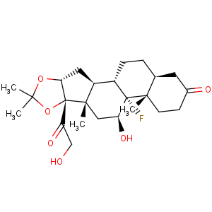 CAS No:36637-22-6 Pregnane-3,20-dione,9-fluoro-11,21-dihydroxy-16,17-[(1-methylethylidene)bis(oxy)]-, (5a,11b,16a)-