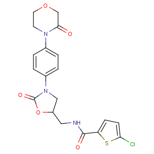 CAS No:366789-02-8 5-chloro-N-[[(5S)-2-oxo-3-[4-(3-oxomorpholin-4-yl)phenyl]-1,<br />3-oxazolidin-5-yl]methyl]thiophene-2-carboxamide