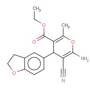CAS No:368870-00-2 4H-Pyran-3-carboxylicacid, 6-amino-5-cyano-4-(2,3-dihydro-5-benzofuranyl)-2-methyl-, ethyl ester