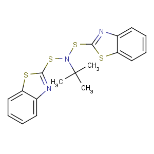 CAS No:3741-80-8 N,N-bis(1,3-benzothiazol-2-ylsulfanyl)-2-methylpropan-2-amine