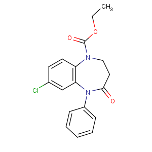 CAS No:37669-57-1 ethyl<br />7-chloro-4-oxo-5-phenyl-2,3-dihydro-1,5-benzodiazepine-1-carboxylate