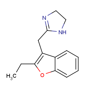 CAS No:37681-00-8 2-[(2-ethyl-1-benzofuran-3-yl)methyl]-4,5-dihydro-1H-imidazole
