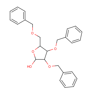 CAS No:37776-25-3 (3S,4R,5R)-3,4-bis(phenylmethoxy)-5-(phenylmethoxymethyl)oxolan-2-ol