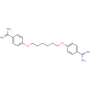 CAS No:3811-75-4 4-[6-(4-carbamimidoylphenoxy)hexoxy]benzenecarboximidamide