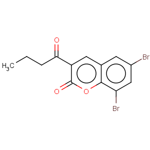 CAS No:3855-85-4 2H-1-Benzopyran-2-one,6,8-dibromo-3-(1-oxobutyl)-