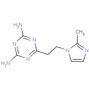 CAS No:38668-46-1 6-[2-(2-methylimidazol-1-yl)ethyl]-1,3,5-triazine-2,4-diamine