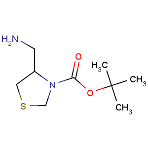 CAS No:391248-13-8 tert-butyl (4R)-4-(aminomethyl)-1,3-thiazolidine-3-carboxylate