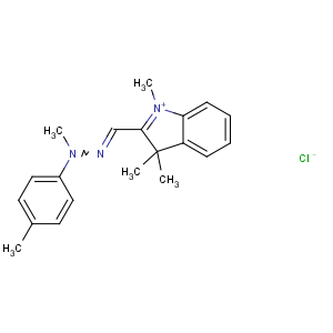 CAS No:39279-59-9 N,4-dimethyl-N-[(E)-(1,3,<br />3-trimethylindol-1-ium-2-yl)methylideneamino]aniline
