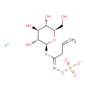 CAS No:3952-98-5 b-D-Glucopyranose, 1-thio-,1-[N-(sulfooxy)-3-butenimidate], potassium salt (1:1)