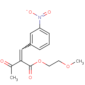 CAS No:39562-22-6 2-methoxyethyl (2E)-2-[(3-nitrophenyl)methylidene]-3-oxobutanoate