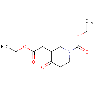 CAS No:39716-33-1 ethyl 3-(2-ethoxy-2-oxoethyl)-4-oxopiperidine-1-carboxylate