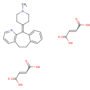 CAS No:3978-86-7 6,11-DIHYDRO-11-(1-METHYL-4-PIPERIDYLID-ENE)-5H-BENZO(5,6)CYCLOHEPTA (1,2-b) PYRIDINE DIMALEATE			