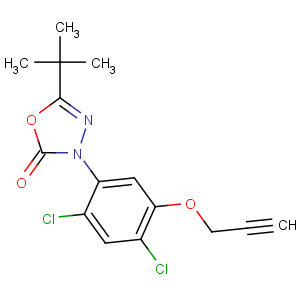 CAS No:39807-15-3 1,3,4-Oxadiazol-2(3H)-one,3-[2,4-dichloro-5-(2-propyn-1-yloxy)phenyl]-5-(1,1-dimethylethyl)-
