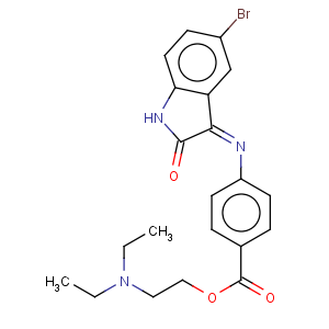 CAS No:401610-19-3 4-(5-Bromo-2-oxo-1,2-dihydro-indol-3-ylideneamino)-benzoic acid 2-diethylamino-ethyl ester