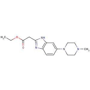 CAS No:402948-37-2 ethyl 2-[6-(4-methylpiperazin-1-yl)-1H-benzimidazol-2-yl]acetate