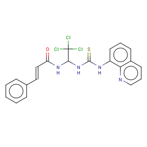 CAS No:405060-95-9 2-Propenamide,3-phenyl-N-[2,2,2-trichloro-1-[[(8-quinolinylamino)thioxomethyl]amino]ethyl]-,(2E)-