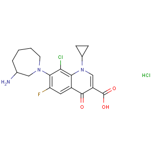 CAS No:405165-61-9 7-[(3R)-3-aminoazepan-1-yl]-8-chloro-1-cyclopropyl-6-fluoro-4-<br />oxoquinoline-3-carboxylic acid