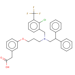 CAS No:405911-09-3 Benzeneacetic acid,3-[3-[[[2-chloro-3-(trifluoromethyl)phenyl]methyl](2,2-diphenylethyl)amino]propoxy]-